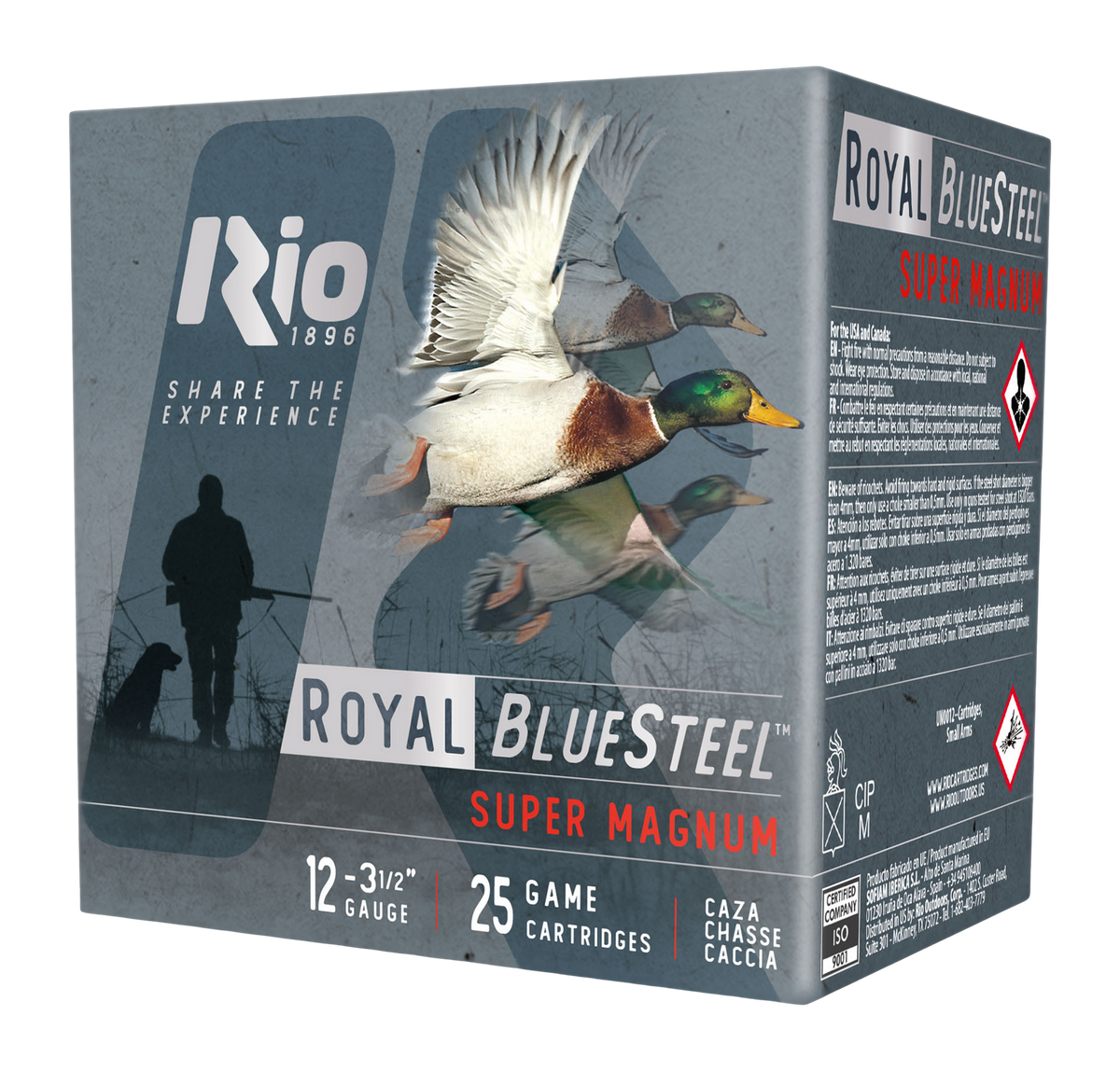 Rio Ammunition 12 Gauge RBSSM40BB BlueSteel Royal 3.5" 1-3/8oz BB Shot 1550 FPS