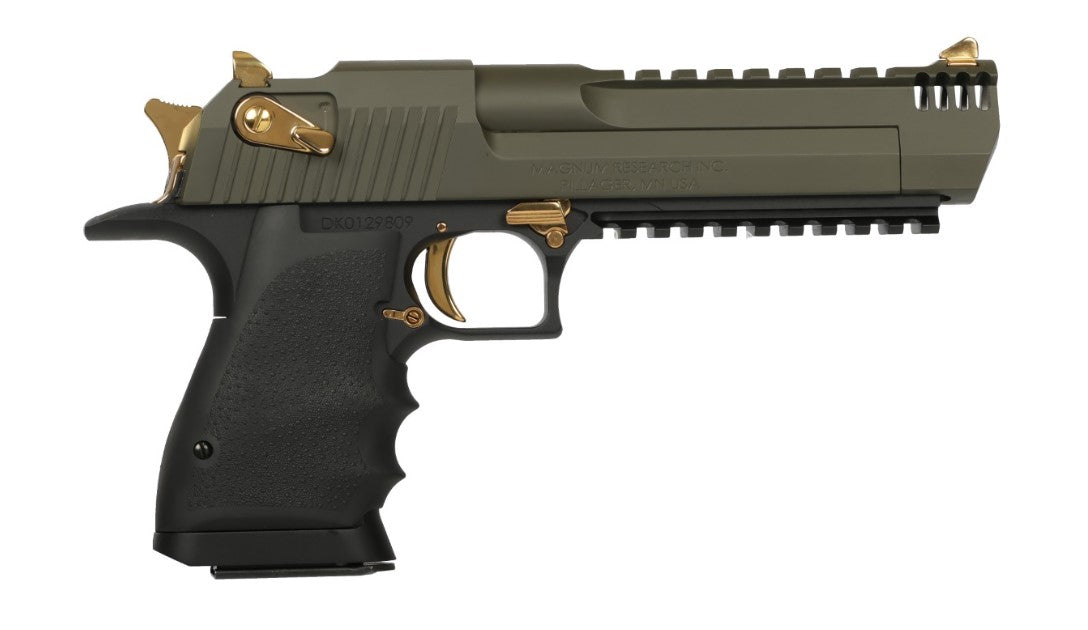 Magnum Research Desert Eagle L6 .44 Mag Pistol - Black/Green/Gold Finish