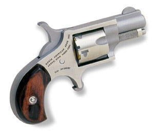 North American Arms 22S Mini-Revolver, 22 Short, 5-Round, 1.13" Stainless Barrel, Rosewood Birdshead Grip