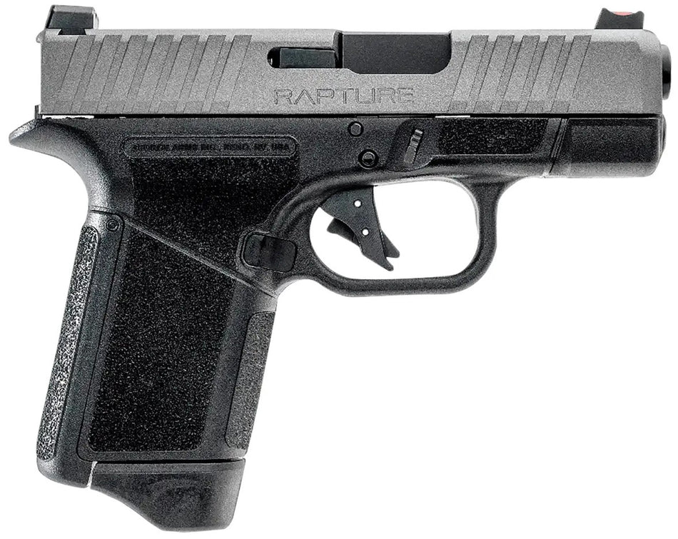 GForce Arms GF932512BN Rapture 9mm Sub-Compact Pistol, Black Frame, Nickel Slide, 12+1