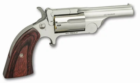 North American Arms 22MR250 Ranger II 22 WMR 5 Shot 2.50" Stainless Steel Barrel, Stainless Steel Frame, Stainless Cylinder, Wood Boot Grip, Exposed Hammer