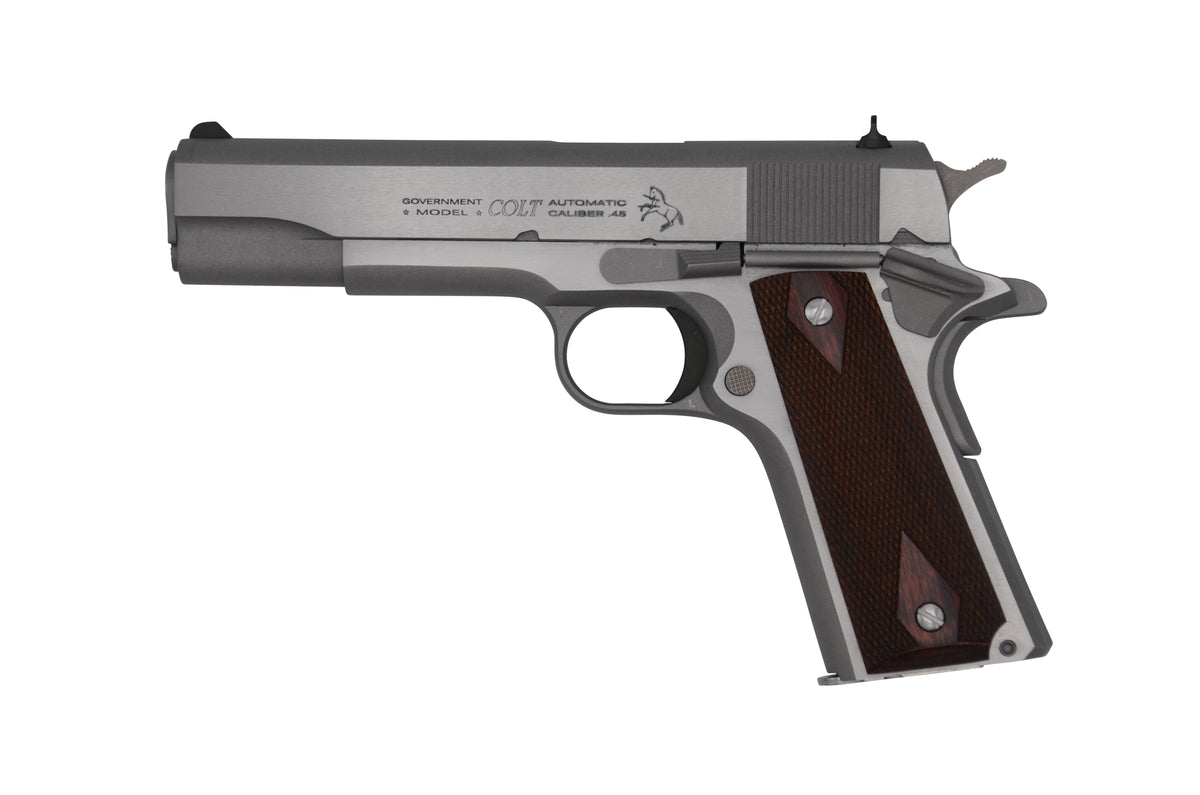 Colt 1911 Government O1911C-SS9 9mm Luger 9+1 5" Stainless Pistol, Wood Grip