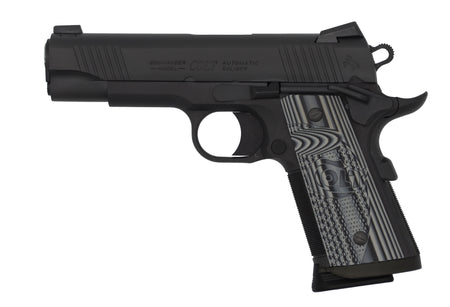 Colt O9840CCU 1911 Commander Combat Unit .45 ACP 4.25" 7+1 Black PVD Stainless Steel Slide, Checkered & Scalloped Gray G10 Grip