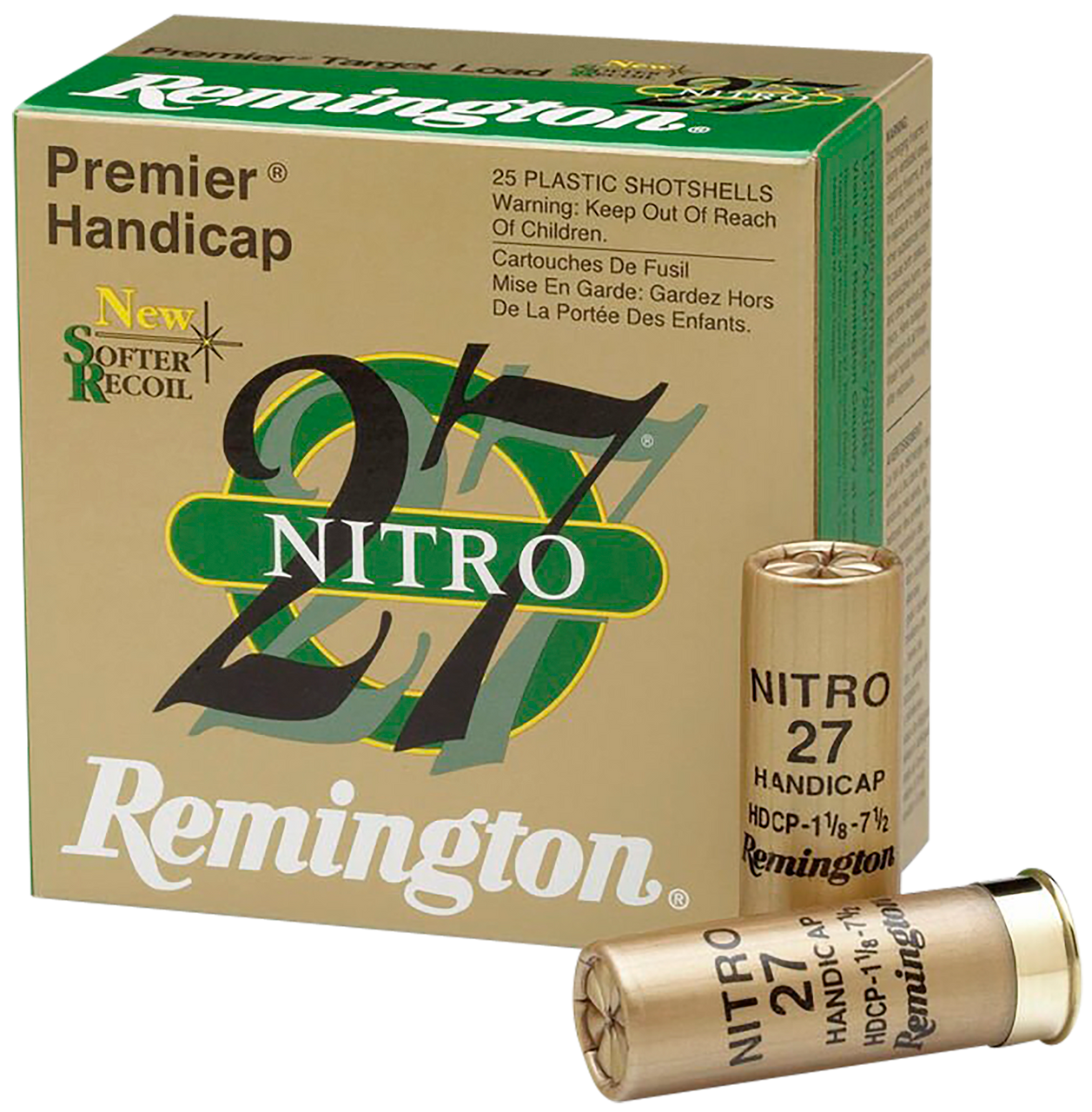 Remington 12 Gauge Shotgun Shells Premier Nitro 27 Gold Handicap #7.5 1 oz 2.75 in