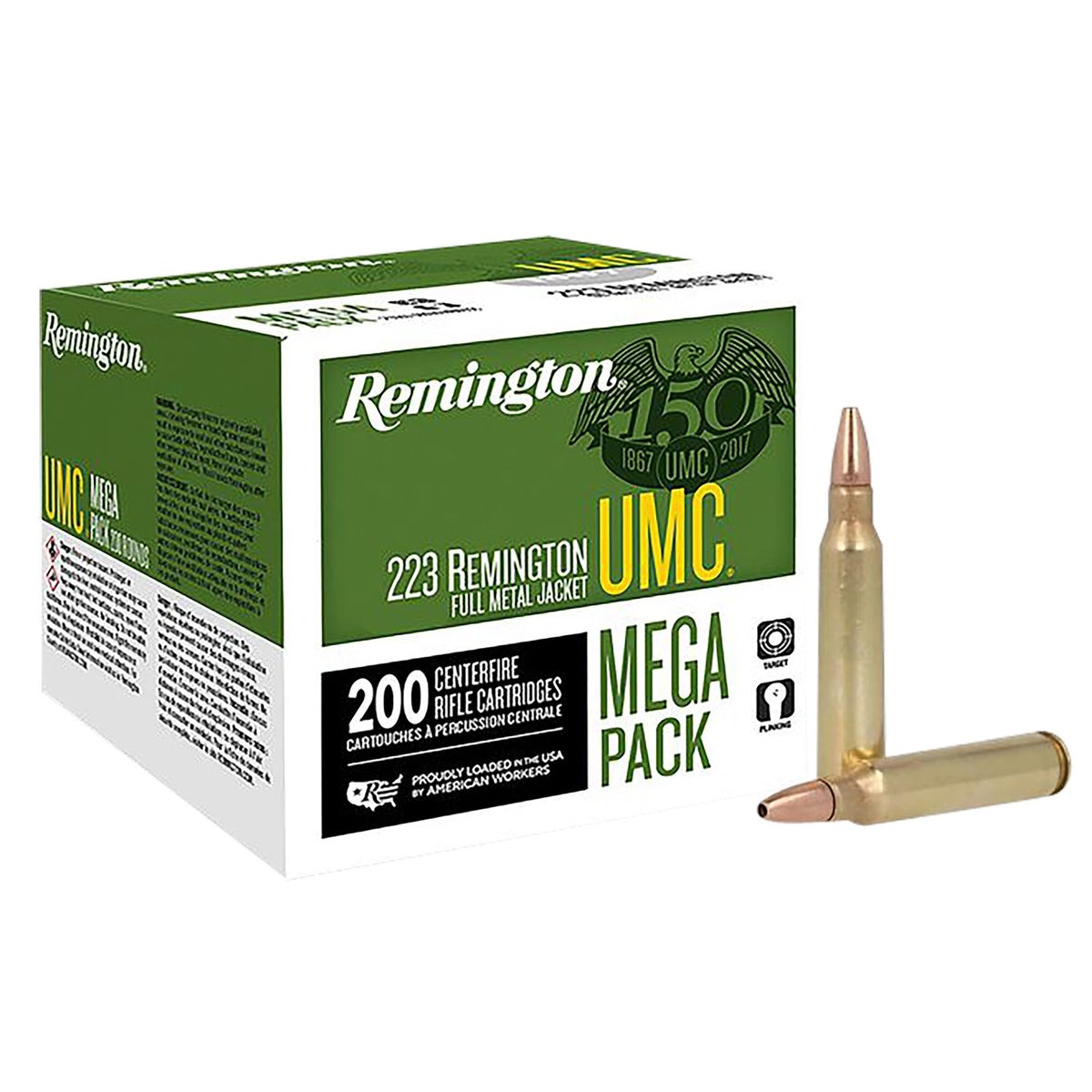 Remington .223 Remington 23775 UMC Mega Pack Jacketed Hollow Point JHP 45 Grain