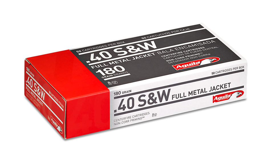 Aguila .40 S&W 1E402110 Target & Range Full Metal Jacket FMJ 180 Grain