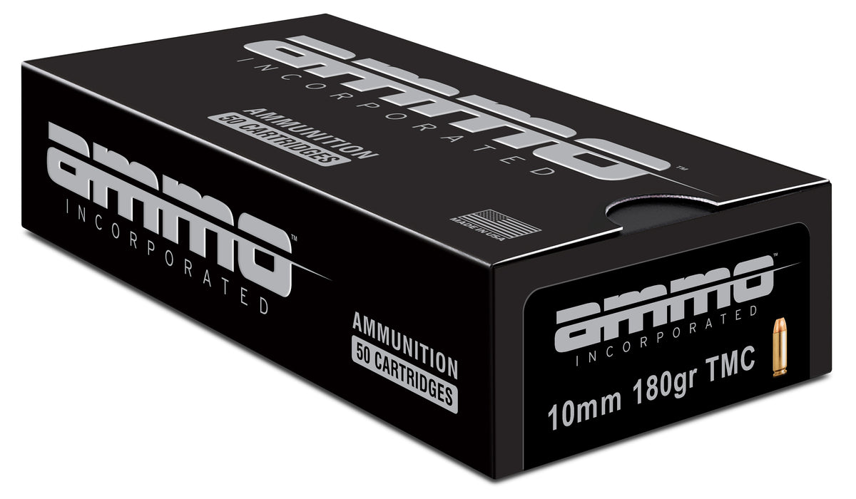 Ammo Inc 10mm Auto 10180TMCA50 Signature Total Metal Case TMC 180 Grain