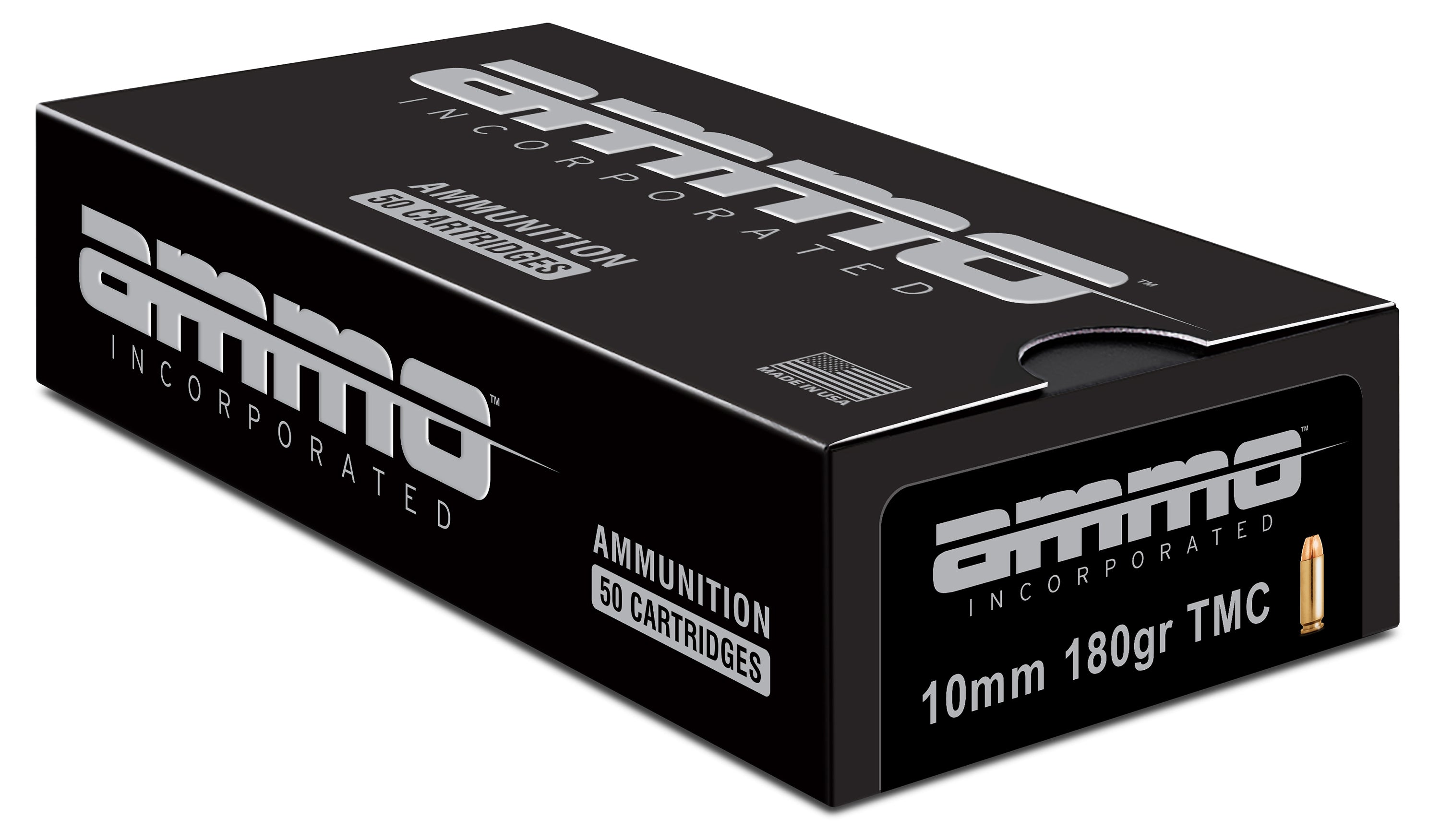 Ammo Inc 10mm Auto 10180TMCA50 Signature Total Metal Case TMC 180 Grain