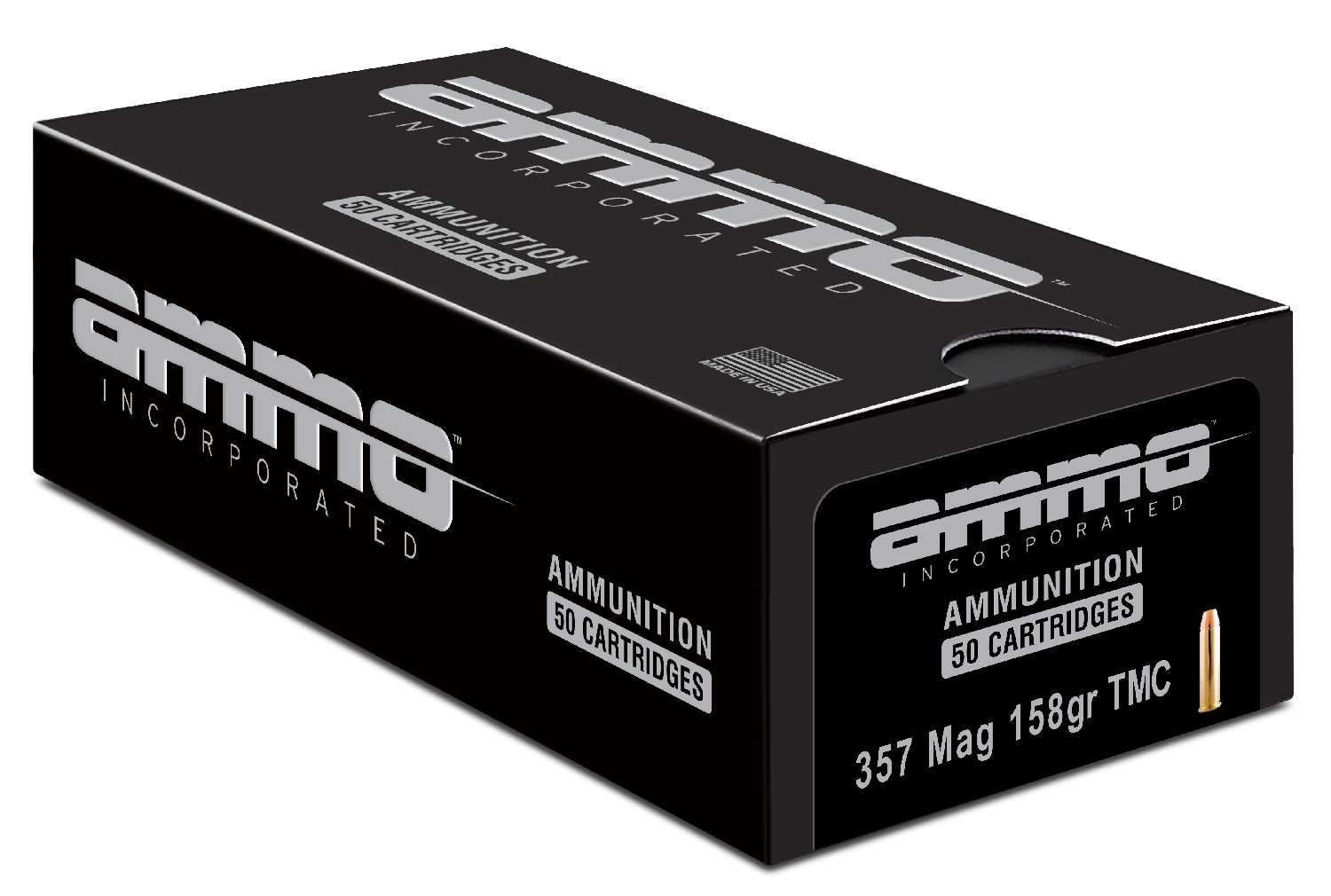 Ammo Inc .357 Magnum 357158TMCA50 Signature Total Metal Case TMC 158 Grain