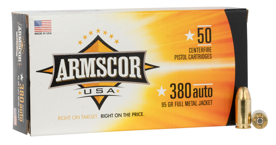 Armscor .380 ACP/Auto FAC3802N Competition Full Metal Jacket FMJ 95 Grain