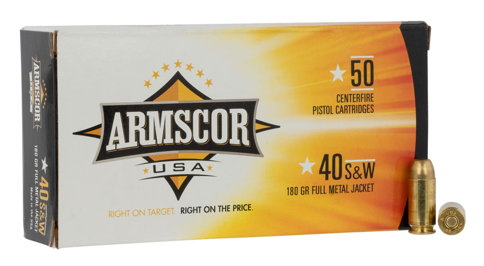 Armscor .40 S&W FAC402N Competition Full Metal Jacket FMJ 180 Grain