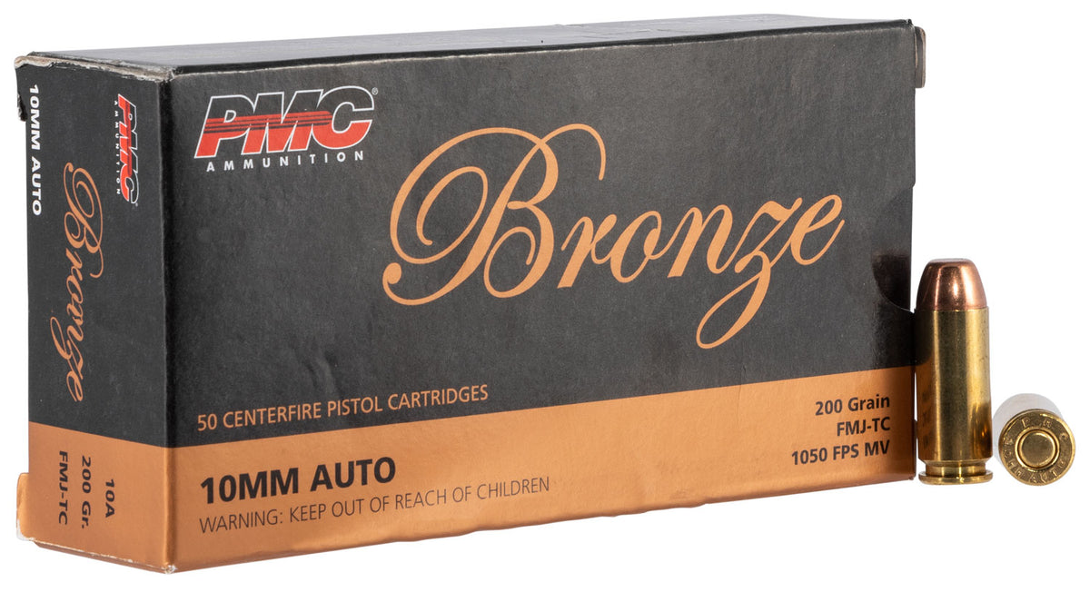PMC 10mm Auto 10A Bronze Full Metal Jacket Truncated Cone 200 Grain