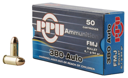 Prvi Partizan .380 ACP/Auto PPH380AF 8605003813040 Full Metal Jacket FMJ 94 Grain