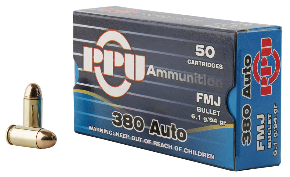 Prvi Partizan .380 ACP/Auto PPH380AF 8605003813040 Full Metal Jacket FMJ 94 Grain