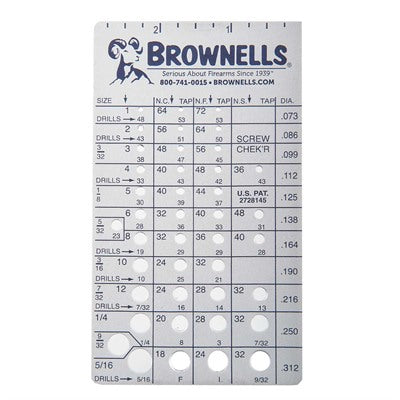 Brownells Screw Chek'r Gunsmithing Screw Gauge