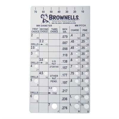 Brownells Screw Chek'r Firearm Screw Gauge 050806017573