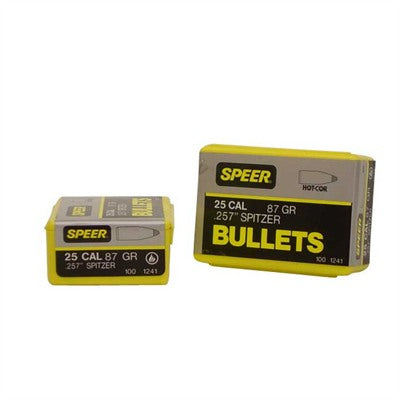 0.257" 25 Cal Hot-Cor Spitzer Reloading Bullets