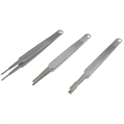 Diamond Tip Pivot Handle Tweezers 3-Pack