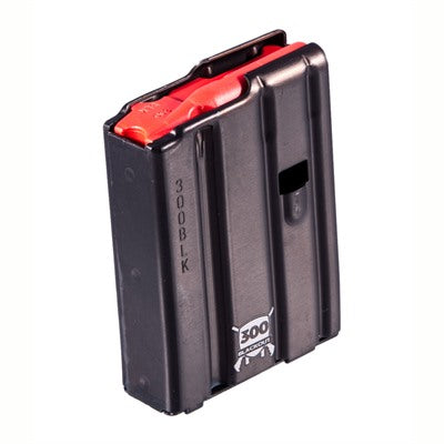 AR-15 300BLK 10RD Black Aluminum Magazine with Laser Logo by D&H