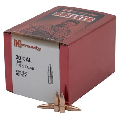 30 Cal (0.308") 150gr FMJBT Cannelure Rifle Projectiles