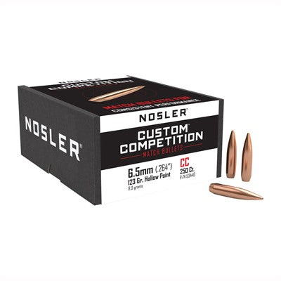 6.5mm 0.264" Custom Competition Hollow Point Boat Tail Rifle Bullets