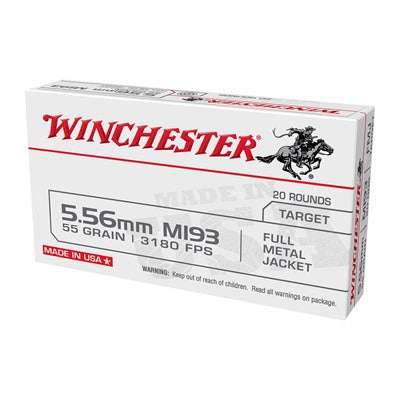 Winchester 5.56x45mm NATO WM193420CS Lake City M193 Full Metal Jacket FMJ 55 Grain