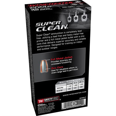 Winchester .45 ACP/Auto W45LF Super Clean Lead Free Full Metal Jacket 165 Grain