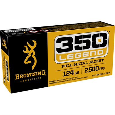 Browning .350 Legend B192803501 Target Full Metal Jacket FMJ 124 Grain