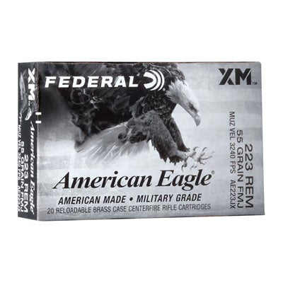 American Eagle .223 Remington AE223JX Full Metal Jacket Boat Tail FMJBT 55 Grain