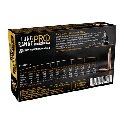 Browning .308 Win / 7.62x51mm B192503082 Long Range Pro Sierra Tipped GameKing boat-tail 165 Grain