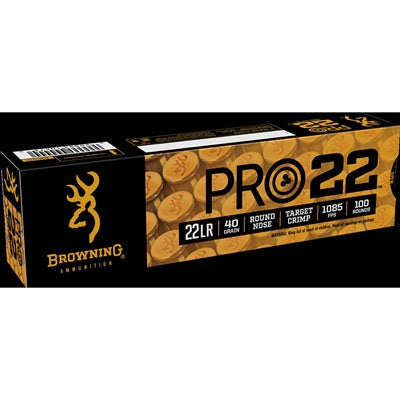 Browning .22 Long Rifle B194122101 Pro22 Subsonic Velocity Lead Round Nose LRN 40 Grain