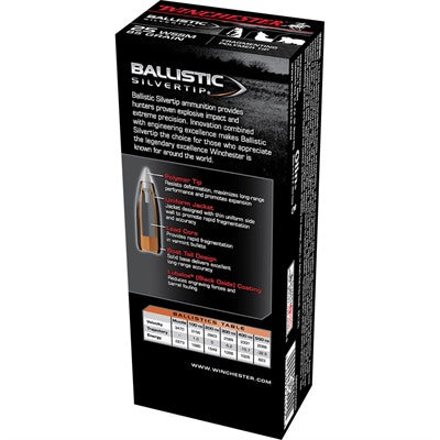 Winchester .25 WSSM SBST25WSS Ballistic Silvertip Fragmenting Polymer Tip 85 Grain