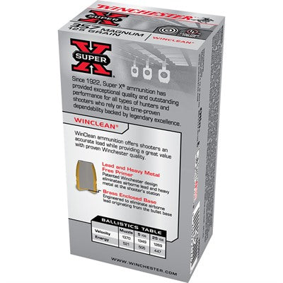 Winchester .357 Magnum WC3571 Super X Winclean Brass Enclosed Base 125 Grain