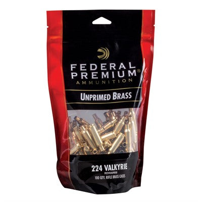 Federal 224 Valkyrie 100-Count Unprimed Bagged Brass