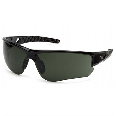 Atwater H2X Anti-Fog Forest Gray Lens Shooting Glasses Black Silver Frame
