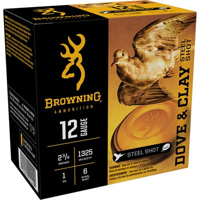 Browning 12 Gauge B193831226 Dove & Clay Extra Distance 2.75" 1oz 6 Shot