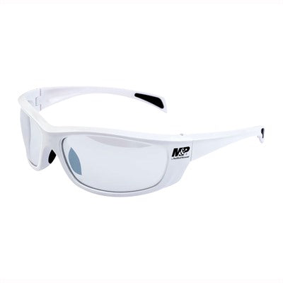 M&P Whitehawk Clear Mirror Lens Glasses White Frame