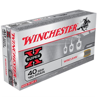 Winchester .40 S&W WC402 Super X Winclean Brass Enclosed Base 180 Grain
