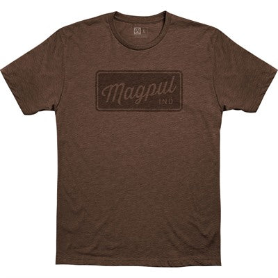 Rover Block CVC Tee Large Brown Heather