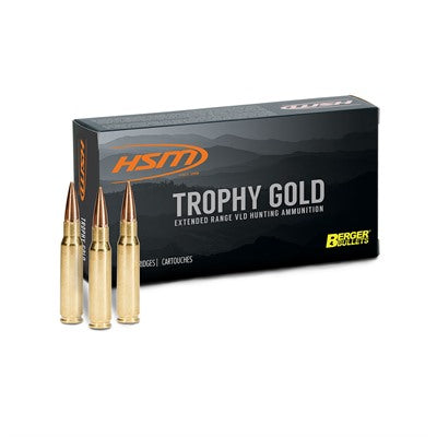 HSM .300 Weatherby Mag 300WBY168VLD Trophy Gold Berger Hunting VLD Match 168 Grain