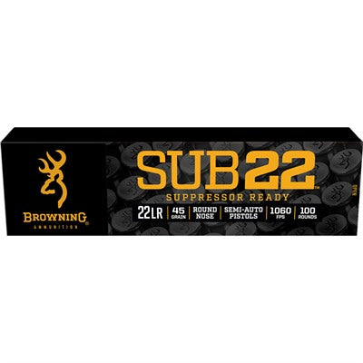 Browning .22 Long Rifle B194122102 SUB-22 Round Nose RN 45 Grain