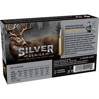 Browning .243 Winchester B192602431 Silver Plated Soft Point 100 Grain
