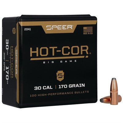 308" Diameter Hot-Cor 30 Caliber Flat Nose SP Bullets