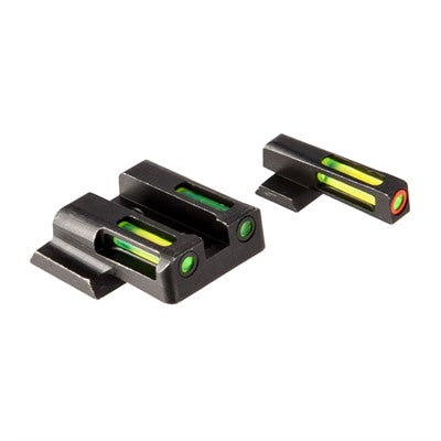 H3 Tritium Orange Ring LiteWave Front Sight Set with Green LitePipes