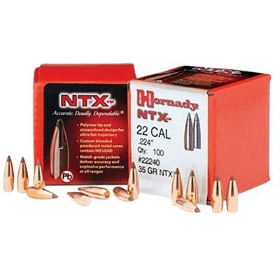 22 Caliber .224" NTX Reloading Rifle Projectiles