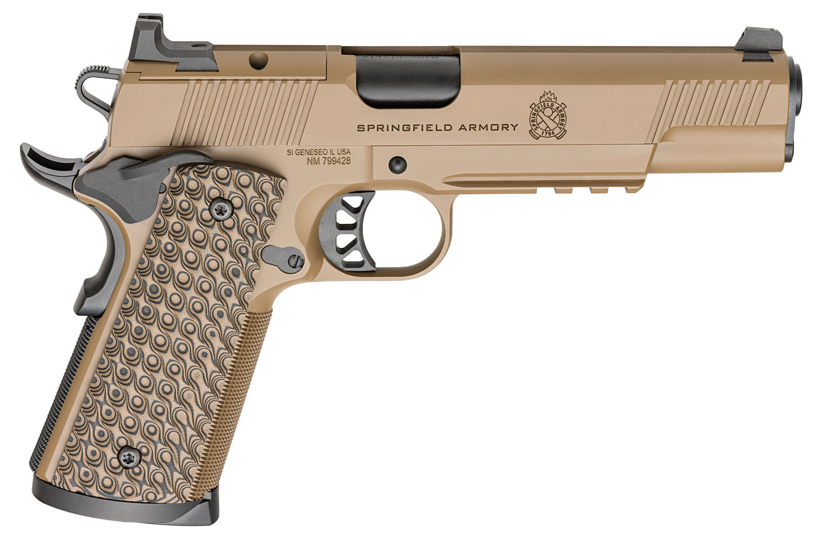 Springfield Armory 1911 TRP 9mm Pistol, 5" Barrel, Coyote Cerakote, 9-Round Magazine