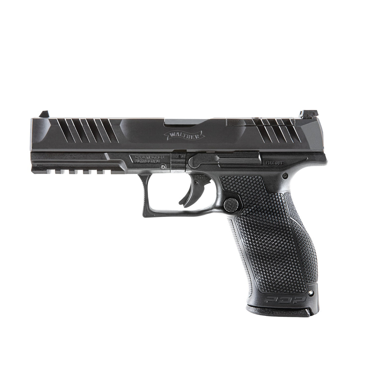 Walther PDP Optic Ready 9mm 5" Pistol, 10+1 Capacity, Black Finish
