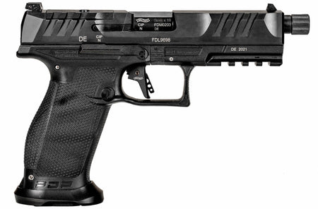 Walther Arms 2842521 PDP Pro SD 9mm Luger 18+1 5.10" Threaded Barrel, Black, Optic Cut/Serrated Slide, Polymer Frame with Pic. Rail, Performance Duty Grip, Flared Magwell