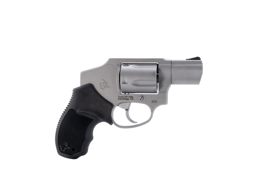 Taurus 850 Small Frame .38 Special Revolver, 5-Shot, 2" Matte Stainless Steel Barrel/Cylinder, Stainless Frame, Concealed Hammer