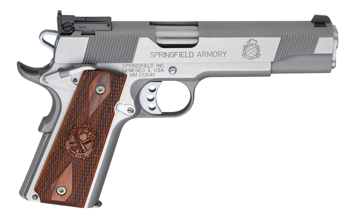 Springfield Armory PI9134LCA 1911 Loaded Target CA Compliant 9mm Luger 9+1 5in Stainless Match Barrel, Serrated Slide & Frame w/ Beavertail, Cocobolo Grip